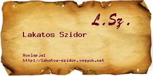 Lakatos Szidor névjegykártya